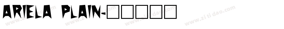 Ariela Plain字体转换